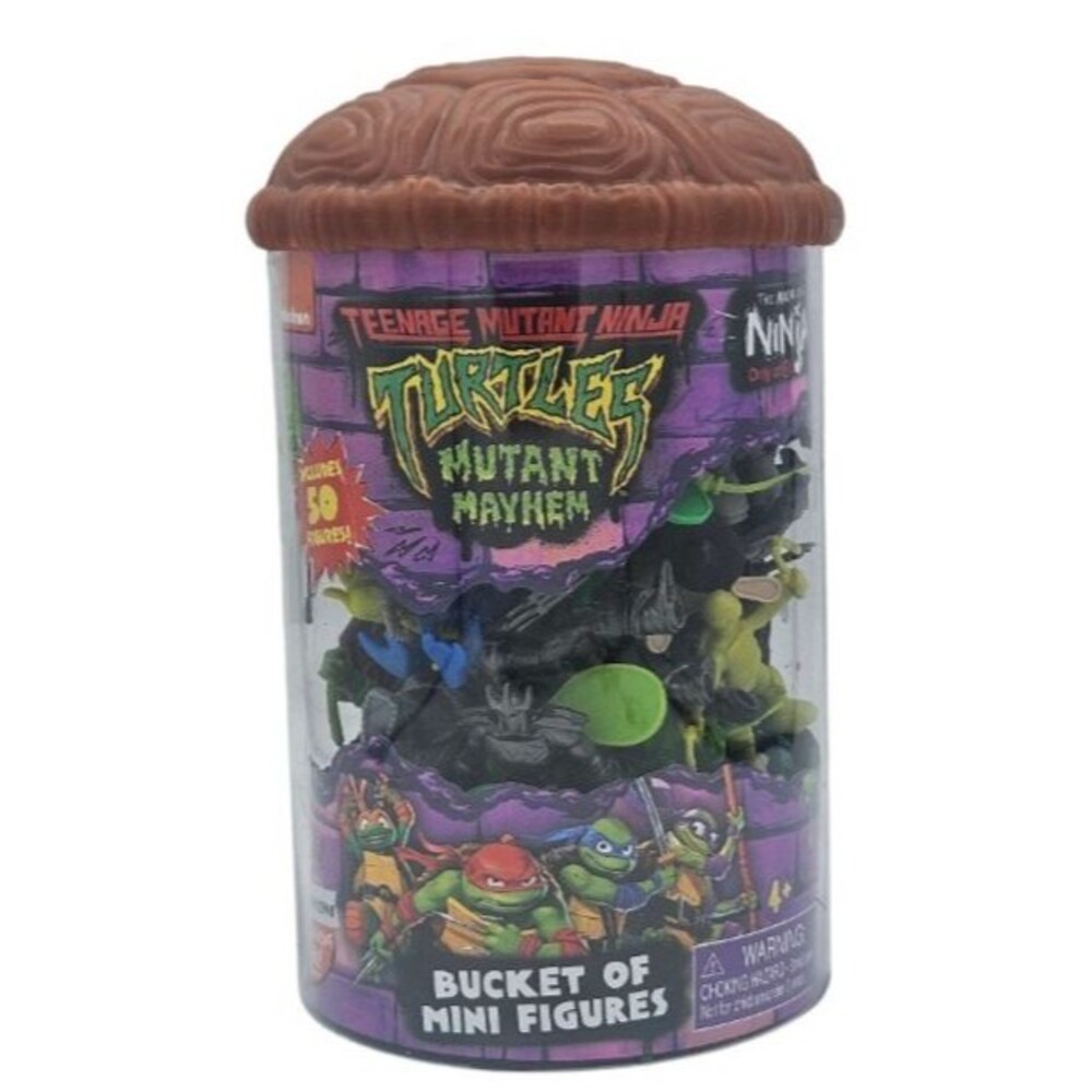 TMNT Mutant Mayhem Bucket of Mini Figures 2023 Playmates 48 of 50 Complete